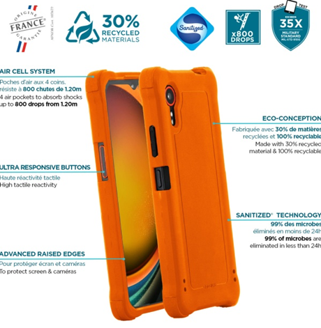 Coque renforcée Protech Galaxy XCover7 orange