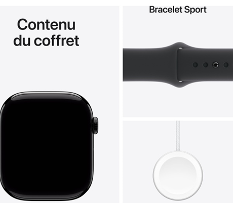 Apple Watch Series 11 5G Cellular 42mm noir 64Go