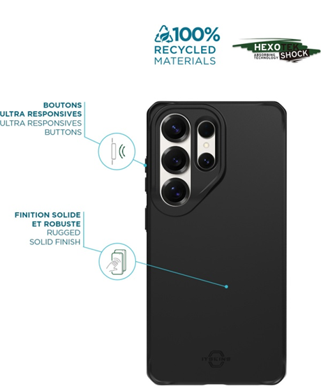 Coque renforcée Spectrum Black Itskins Galaxy S26 Ultra noir