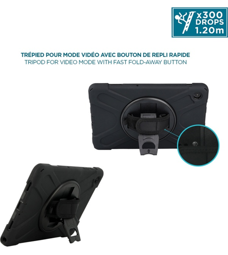 Coque renforcée Allincase Galaxy Tab A11 avec bandoulière