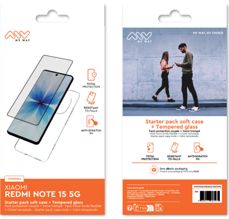 Pack Coque + Verre trempé  Redmi Note 15 5G transparente