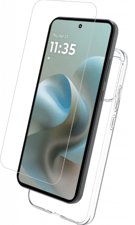 Pack Coque + Verre trempé Motorola G67 transparente