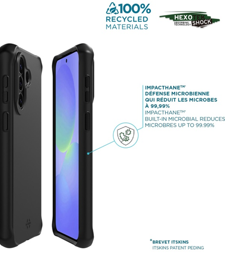 Coque renforcée Spectrum Black Itskins Galaxy A37 5G noir