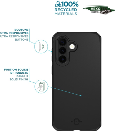 Coque renforcée Spectrum Black Itskins Galaxy A57 5G noir