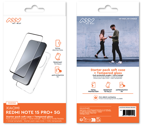Pack Coque + Verre trempé Redmi Note 15 Pro+ 5G transparente