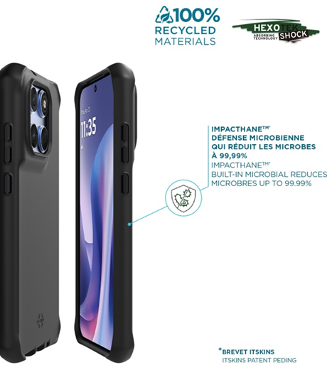 Coque renforcée Spectrum Black Itskins Motorola G67 noir