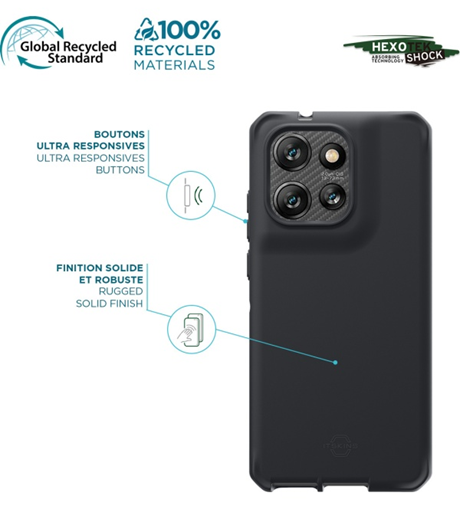 Coque renforcée Spectrum Black Itskins Motorola G56 noir