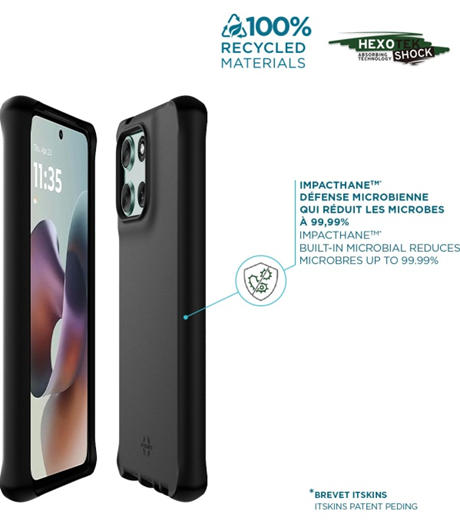 Coque renforcée Spectrum Black Itskins Motorola G56 noir