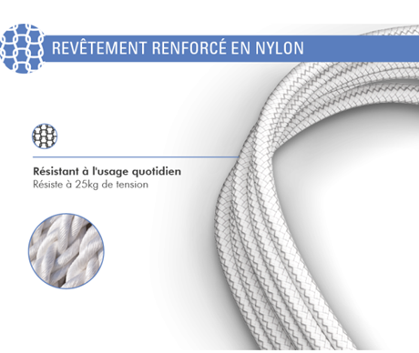 Câble Renforcé USB-C 2M 100W blanc