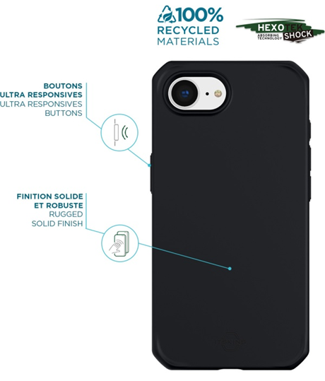 Coque renforcée Spectrum Black Itskins iPhone 17e noir