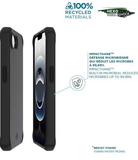 Coque renforcée Spectrum Black Itskins iPhone 17e noir