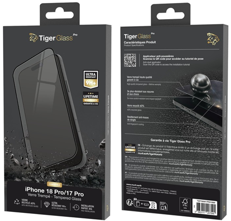 Film Tiger NanoFusion Privacy iPhone 18 Pro / 17 Pro