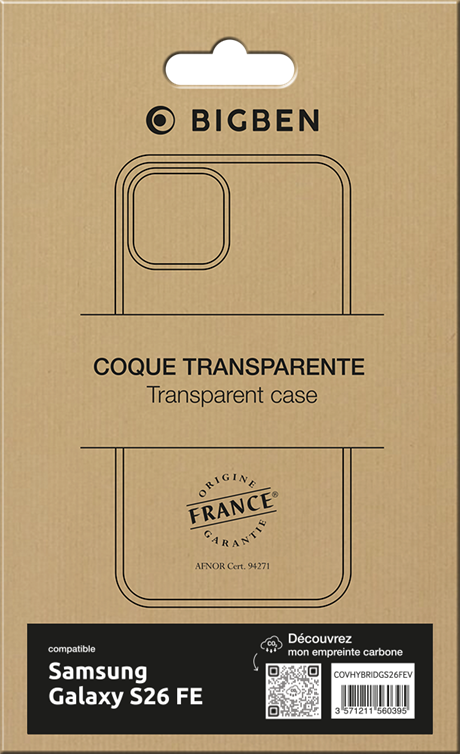 Coque Hybrid Bigben OFG Galaxy S26 FE transparente