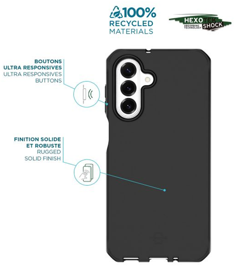 Coque renforcée Spectrum Black Galaxy A18 4G 5G noir