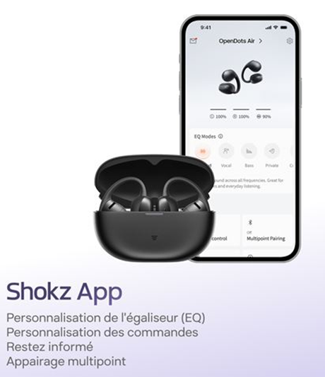 Ecouteurs TWS conduction aérienne ear ring Open Dots Air