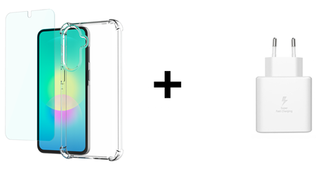 Pack 3 accessoires Samsung A27 transparente