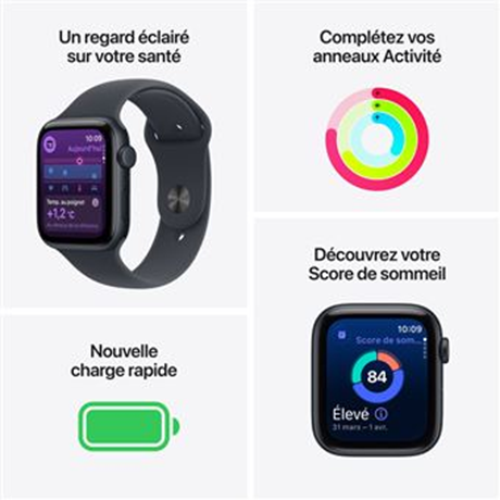 Apple Watch SE3 GPS 44mm noir 64Go