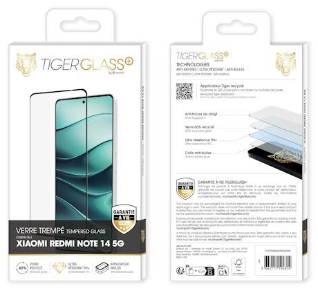 Film Tiger Glass+ recyclé Xiaomi Redmi Note 14 5G