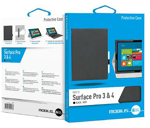 Etui folio Mobilis noir pour Surface Pro 3, Surface Pro 4