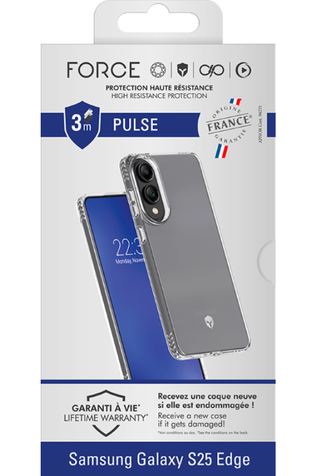 Coque Force Case Pulse Galaxy S25 Edge transparente