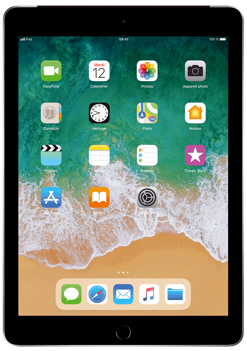 Apple iPad 9.7 2018 argent 128Go