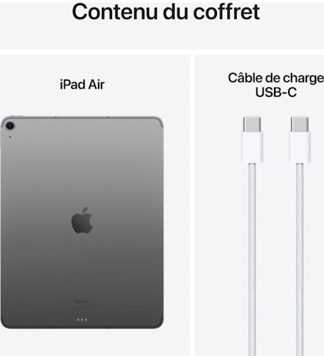 Apple iPad Air 11 2025 WiFi (M3) gris sidéral 256Go