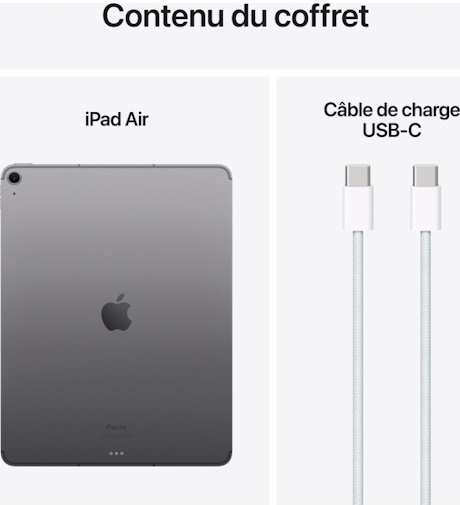 Apple iPad Air 13 2025 WiFi (M3) gris sidéral 256Go