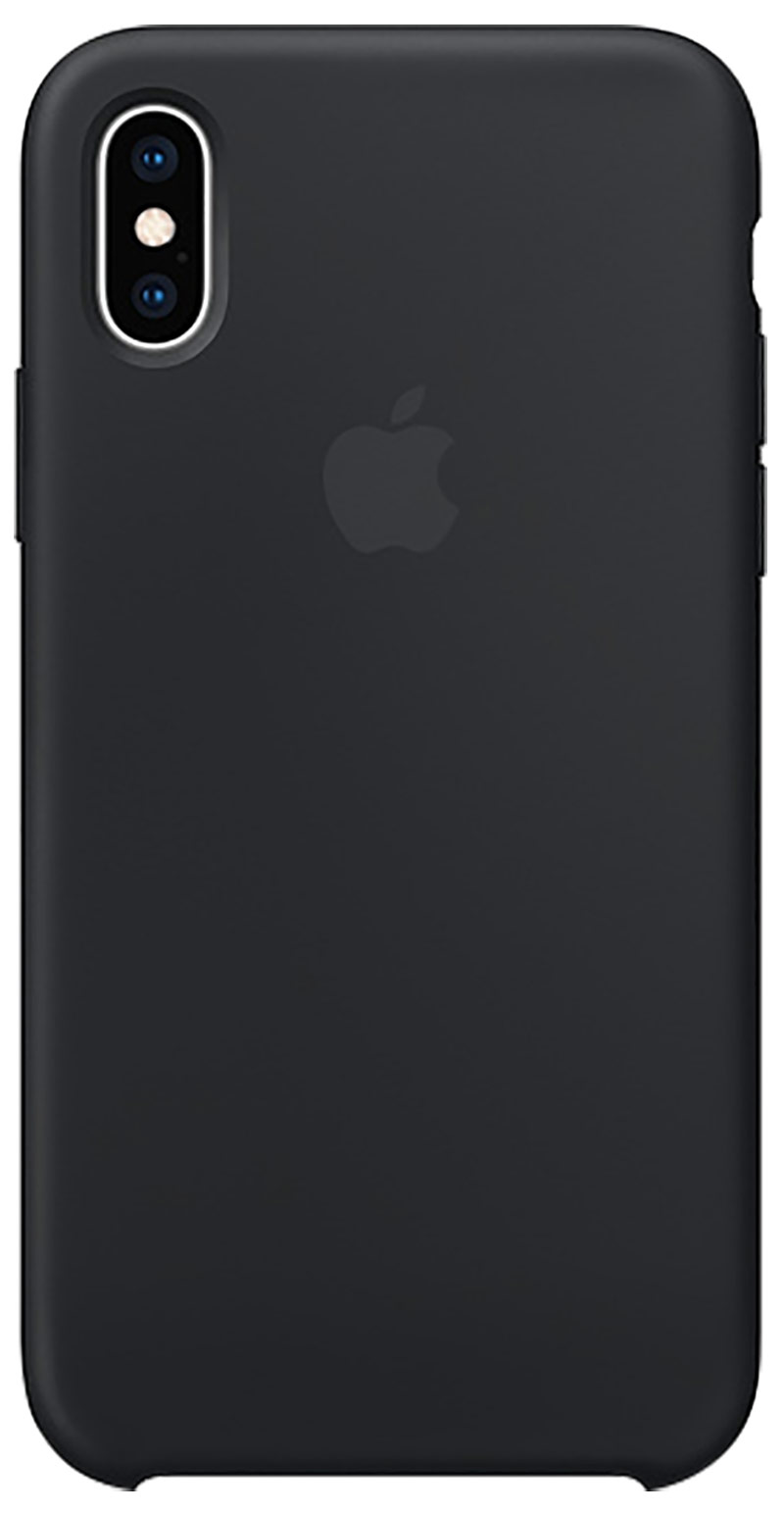 Coque en silicone pour iPhone Xs noir