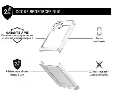 Coque duo renforcée Force Case Galaxy Z Flip 5 transparente