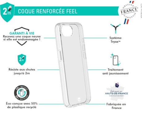 Coque Force Case Feel iPhone 16e OFG transparente