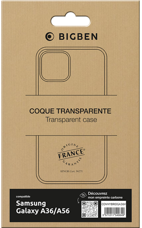 Coque Hybrid Bigben OFG Galaxy A56/36 transparente