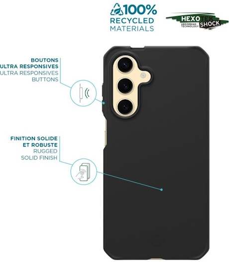 Coque renforcée Spectrum Black Galaxy A36 noir