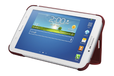 Etui Book Cover Samsung rouge pour Galaxy Tab3 7