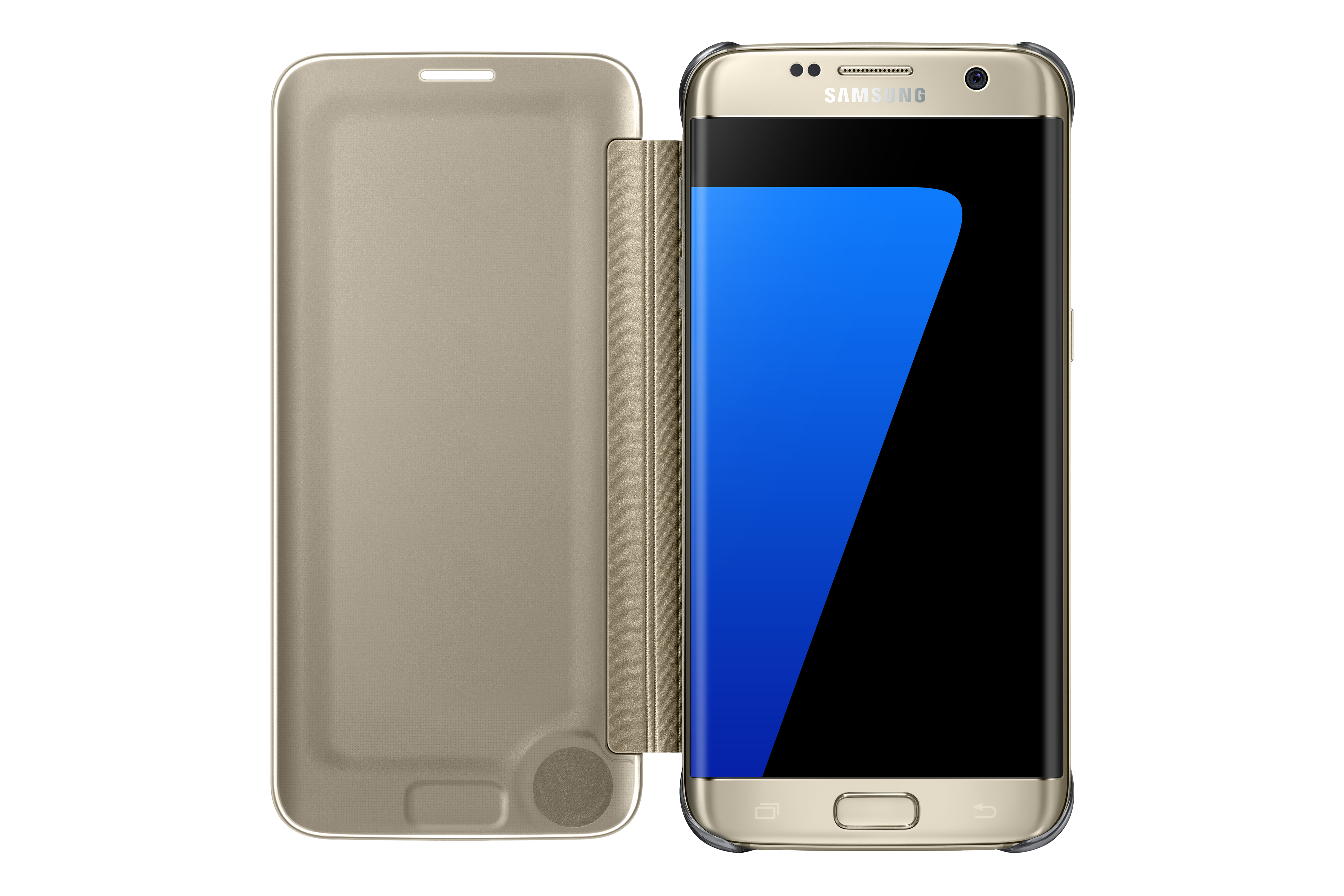 Coque Clear View Samsung Galaxy S7 EDGE Or