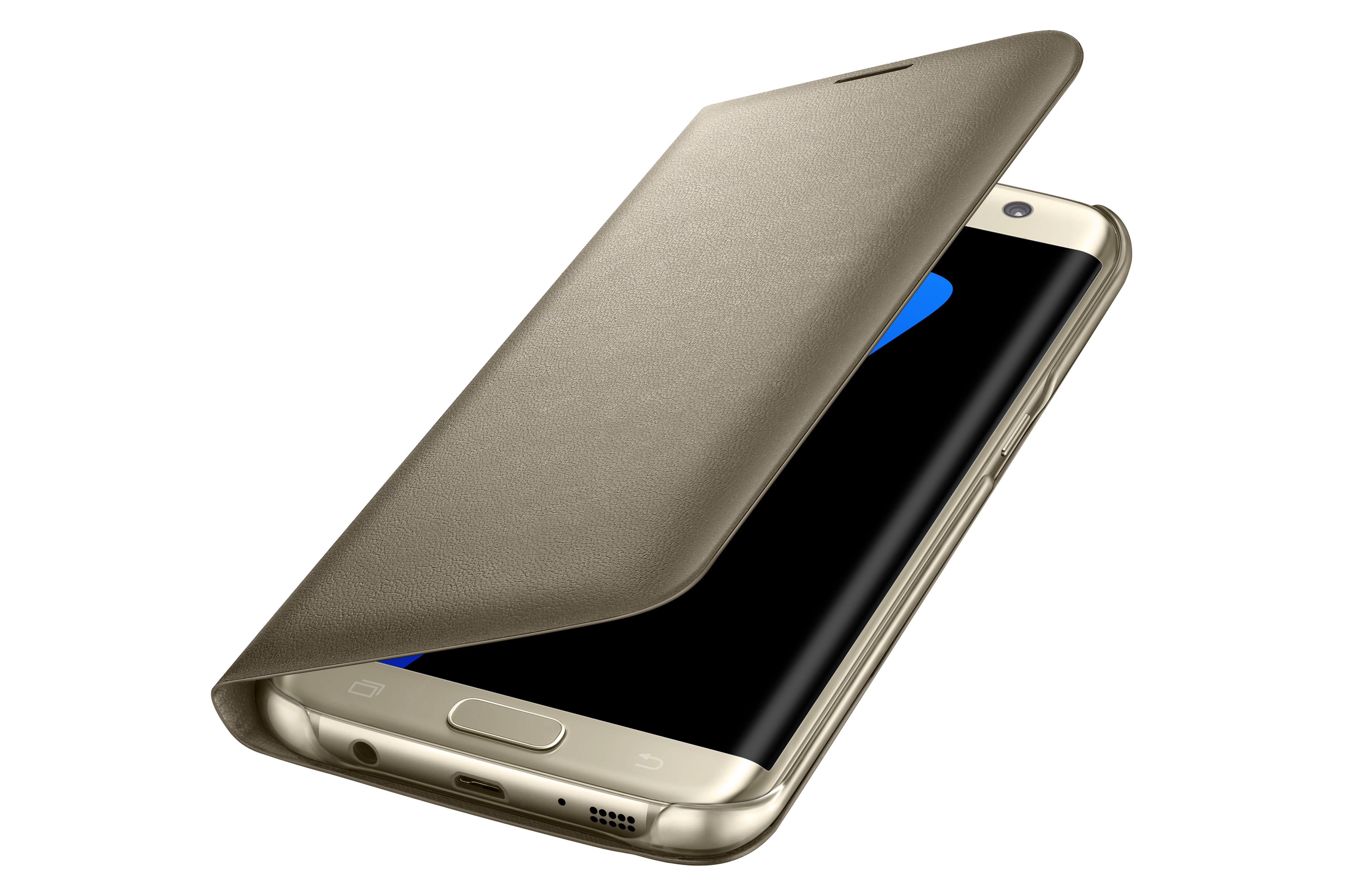 Etui à rabat LED View Samsung Galaxy S7 EDGE Or