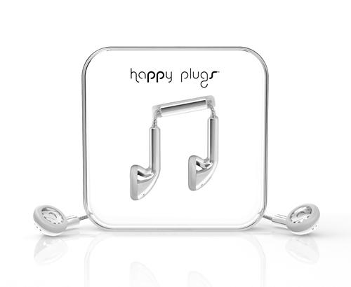 Ecouteurs filaires Happy Plugs Argent