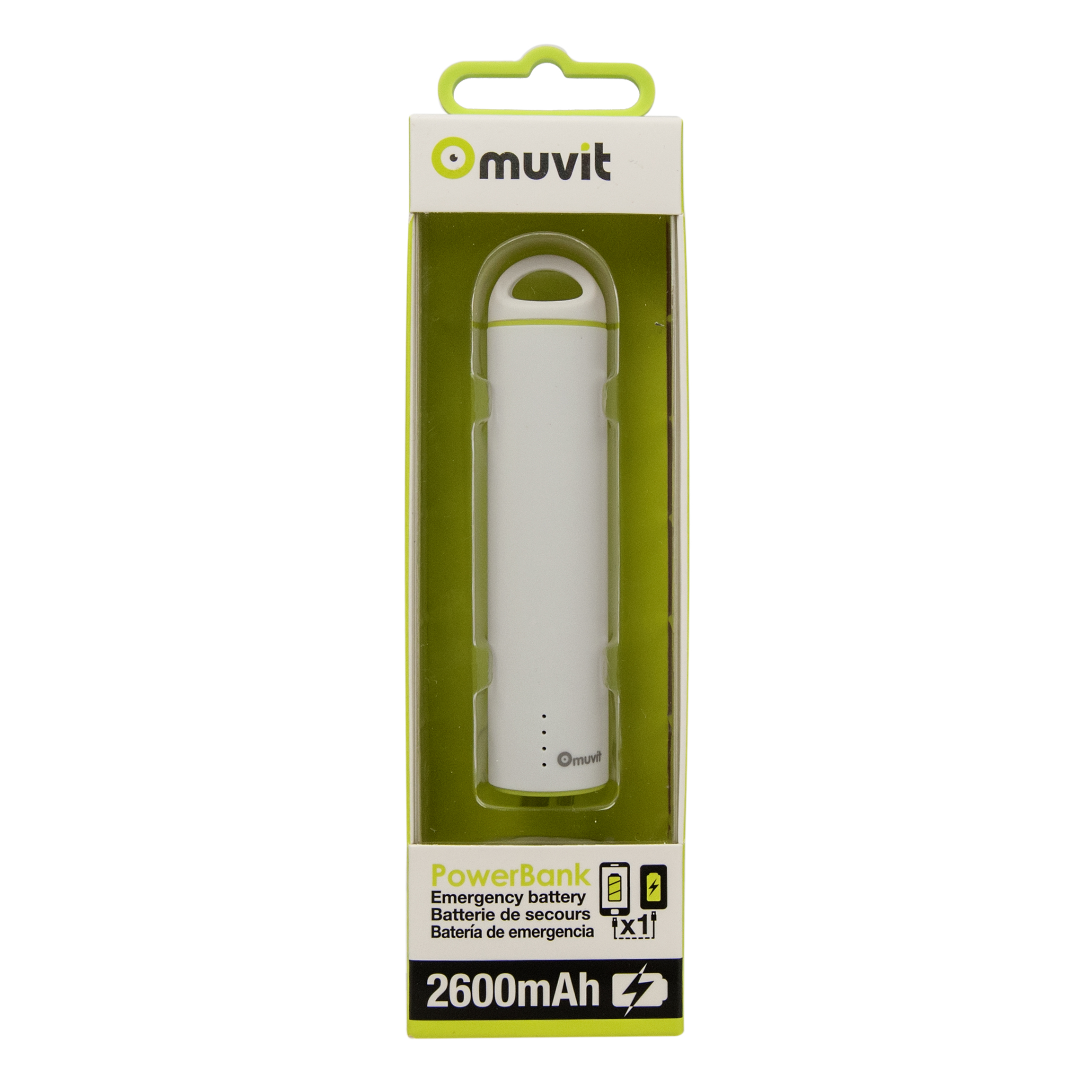 Batterie de secours Muvit 2600 mAh Blanc