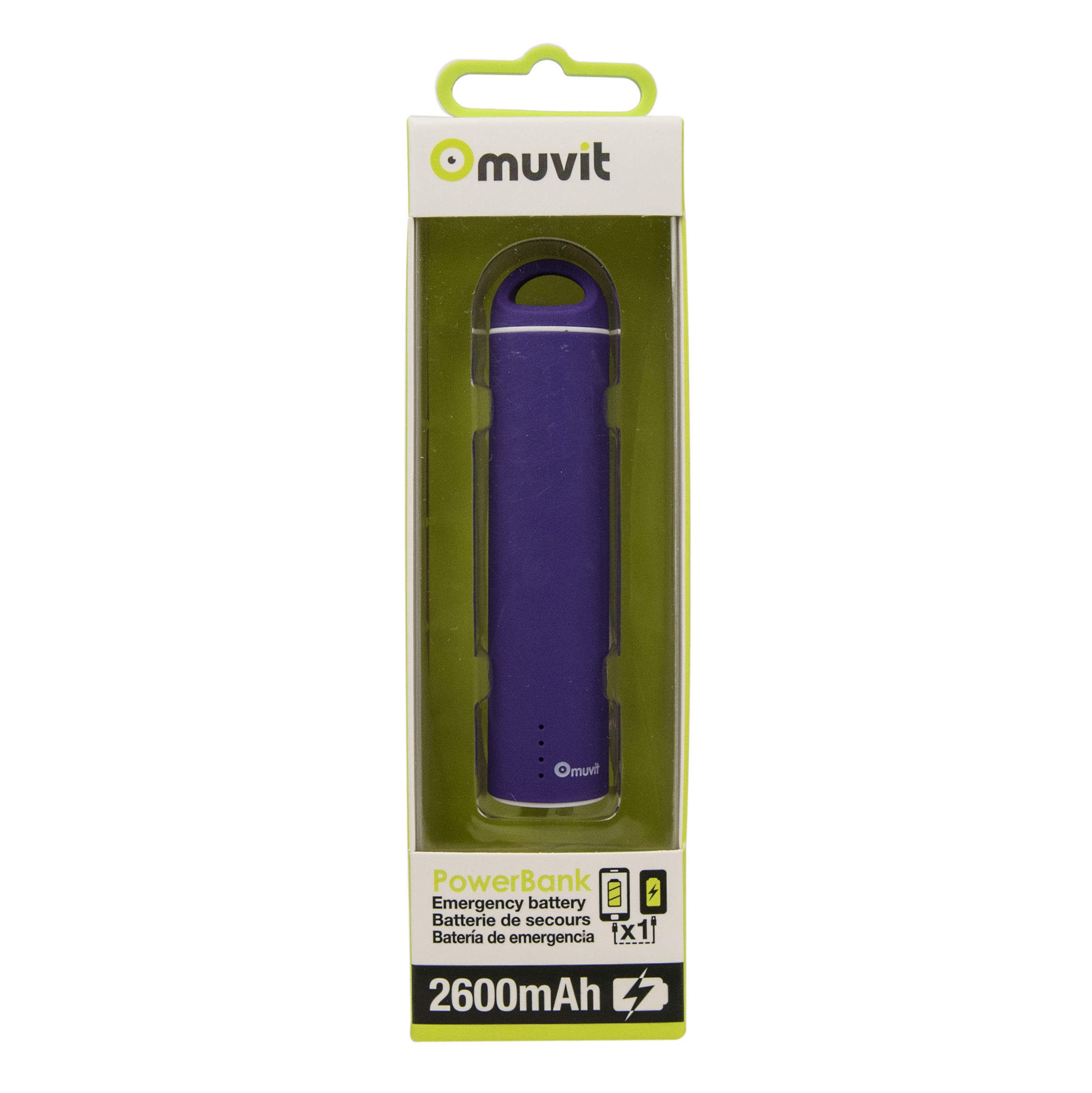 Batterie de secours Muvit 2600 mAh Violet