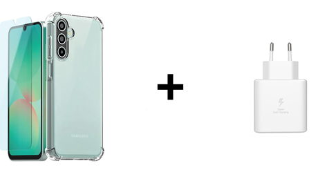 Pack 3 accessoires Samsung A26 transparente