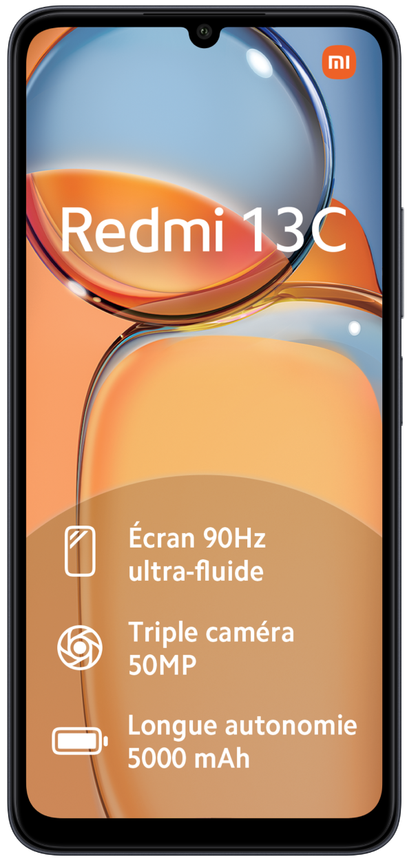 Xiaomi Redmi 13C noir 128Go