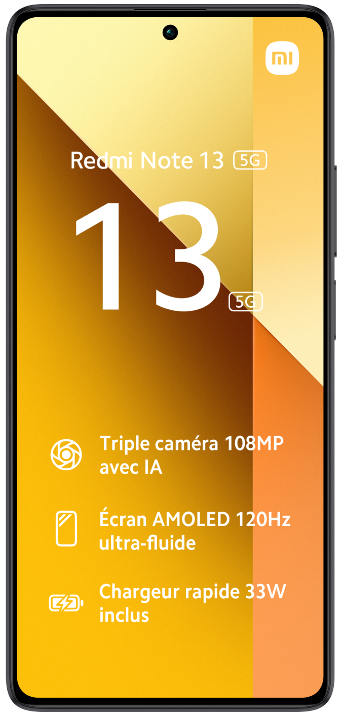 Xiaomi Redmi Note 13 5G noir 256Go