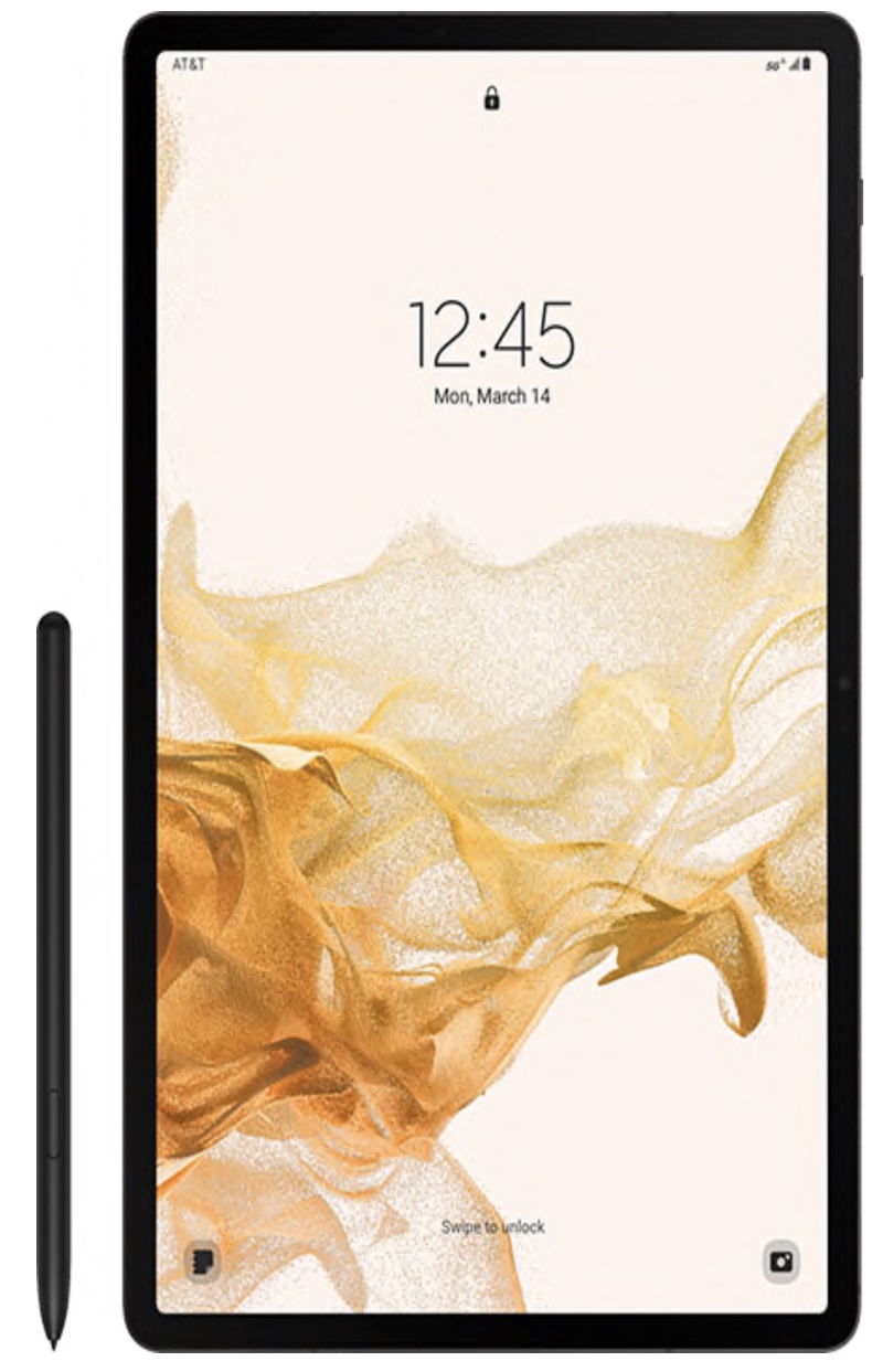 Galaxy Tab S8 5G noir 128Go - Orange pro