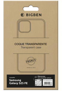 Coque Hybrid Bigben OFG Galaxy S25 FE transparente