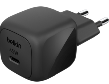 Tête de charge rapide compact USB-C 45W Belkin noir carbone