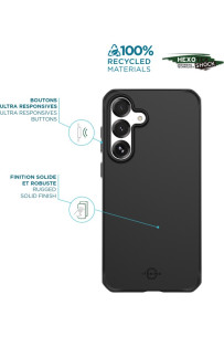 Coque renforcée Spectrum Black Itskins Galaxy S25 FE noir