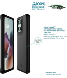 Coque renforcée Spectrum Black Itskins Motorola G56 noir
