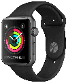 AW Series 3 GPS boîtier sidéral bracelet Sport noir 42 mm AW Series 3 GPS boîtier sidéral bracelet Sport noir 42 mm