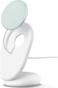 Stand avec chargeur induction Qi2 blanc