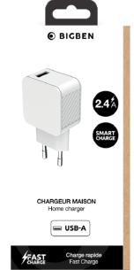 Tête de charge rapide USB-A blanc