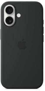 Coque en silicone avec MagSafe Apple iPhone 16 Plus noir
